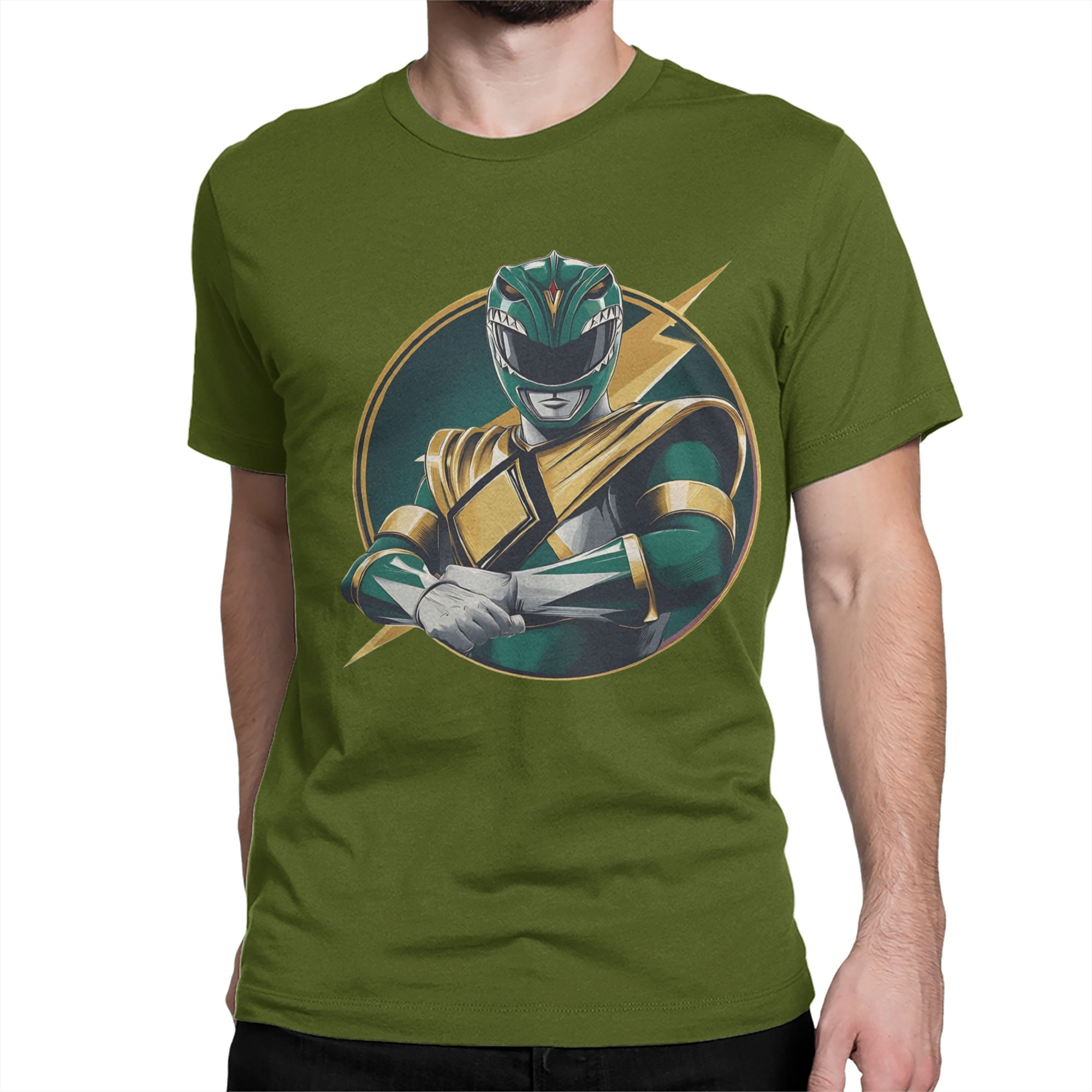 تي شيرت Green Power Rangers لل - مراجعة Anime Cosplay Ideas Male وسعره